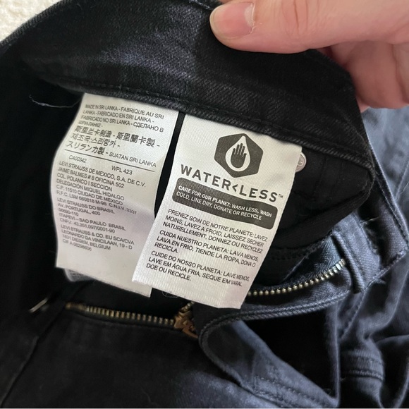 Levi 505 Straight Black Jean 14L W32 L34 - Picture 8 of 8